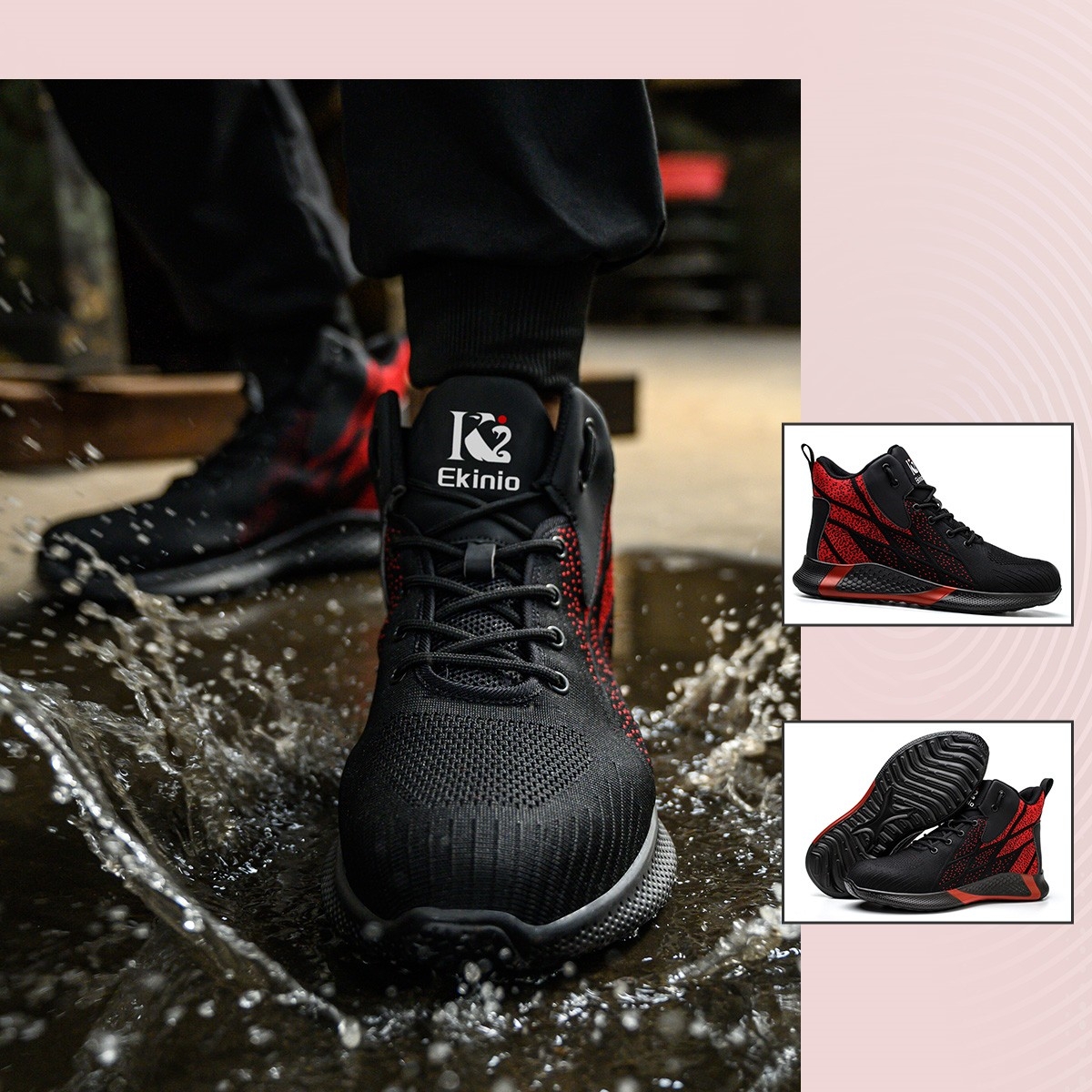 NEW Security Boots for Men Work Sneakers Women Boots Breathable Steel Toe Shoes Safety Puncture-Proof Men Boots