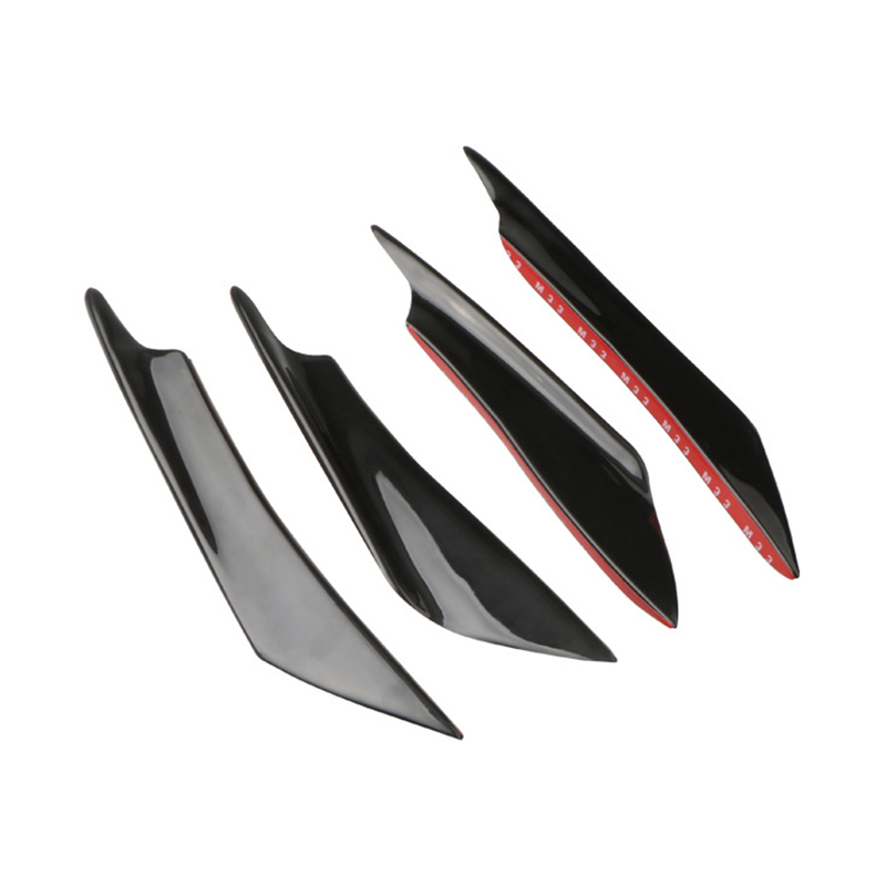 14.6*7.9*6.3 Inch 2025 Front Bumper Side Canards Splitter Fins Universal Black Front Bumper new Spoilers Auto DIY Accessories