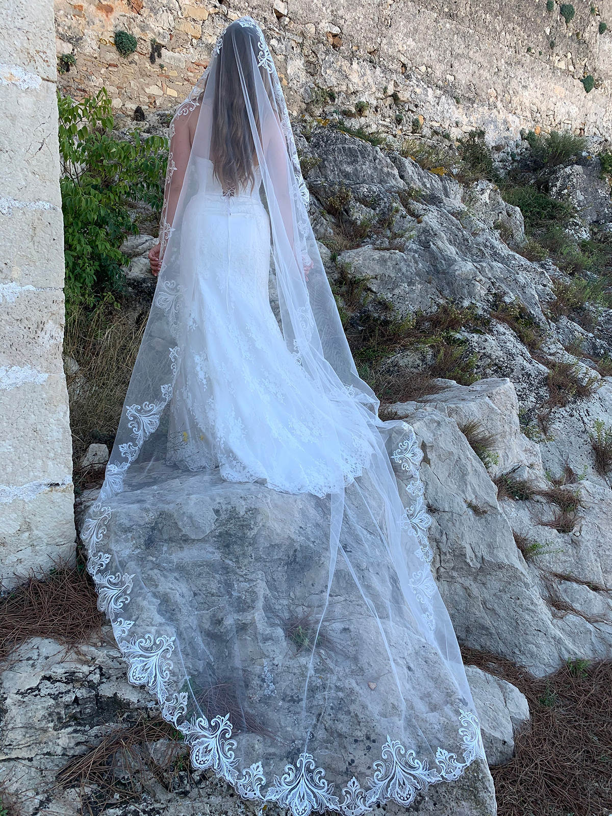 Lace Long Wedding Veil 3 Meters White Ivory Bridal Veil Wedding Headpieces Bride Veil