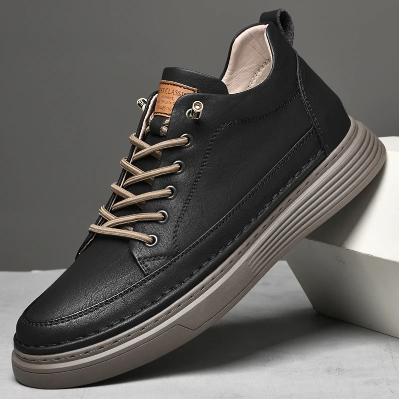 Luxury Ankle Boots Men Outdoor Genuine Leather Leisure Walk Spring Male Boots for Mens Casual Shoes Comfortable Designer Shoes
