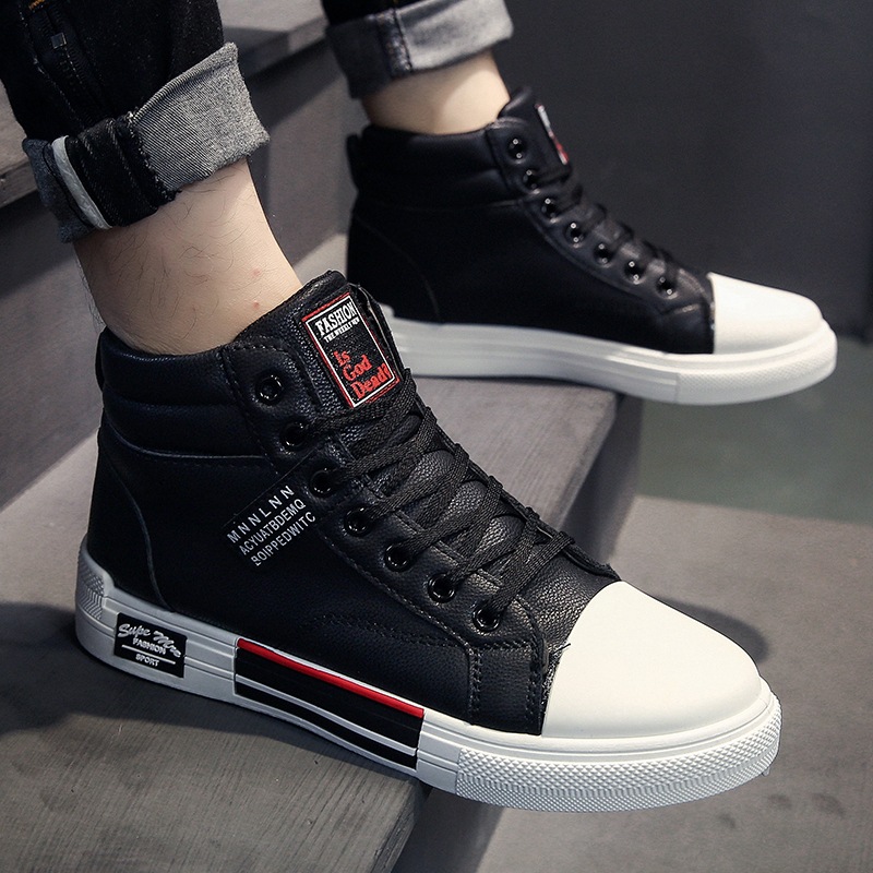 Winter Autumn Sneakers Leather Waterproof Lace Up Ankle Boots New High-top Casual Shoes for Men New Sneaker Designer Brand
