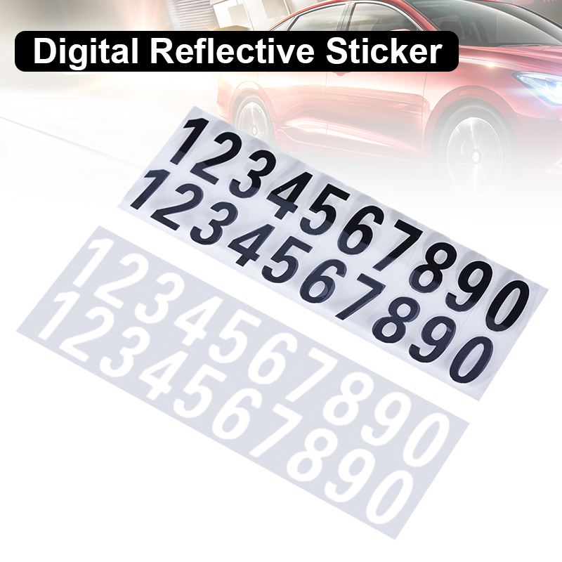 Car Glow in Number Sticker Luminous Digits Stickers Car Temporary Paking Phone Mailbox Tag Drawer Sign Hotel Door Plaque Label