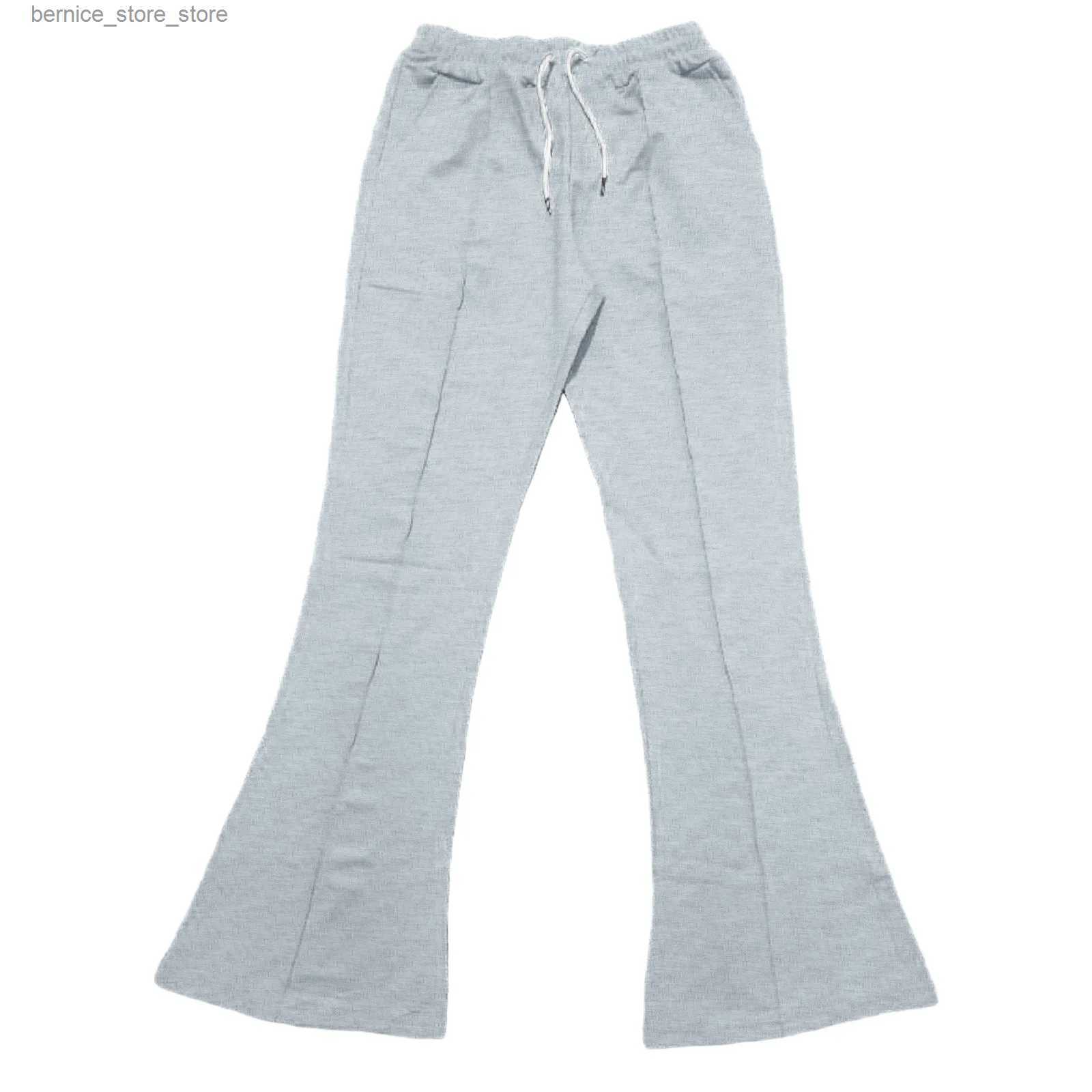 Men's Plus Size Stacked Cargo Sweatpants Custom Flare Streetwear Pants For Men - New Design B1