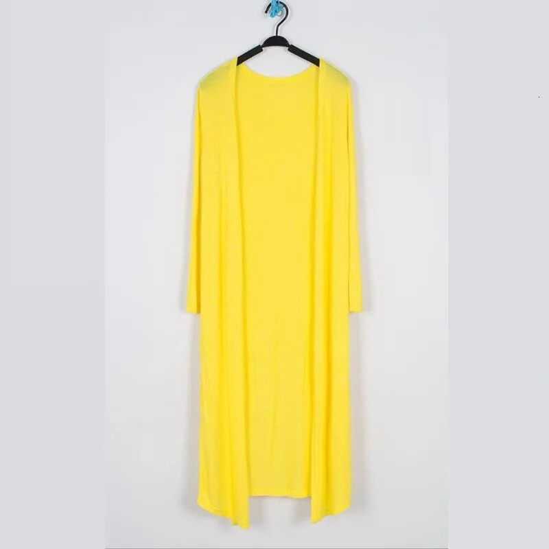 Summer Autumn 12 Colors Women Modal Long Cardigan Female Cotton Sweater Cardigans Sleeve Casual Coat Ladies Outerwear 240617