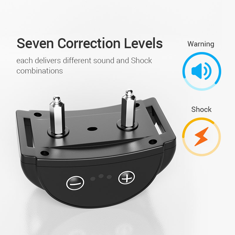 ROJECO Electric Dog Anti Bark Shock Collar Rechargeable Dogs Training Bark Control Collars For Pet Automatic Dog Barking Stopper
