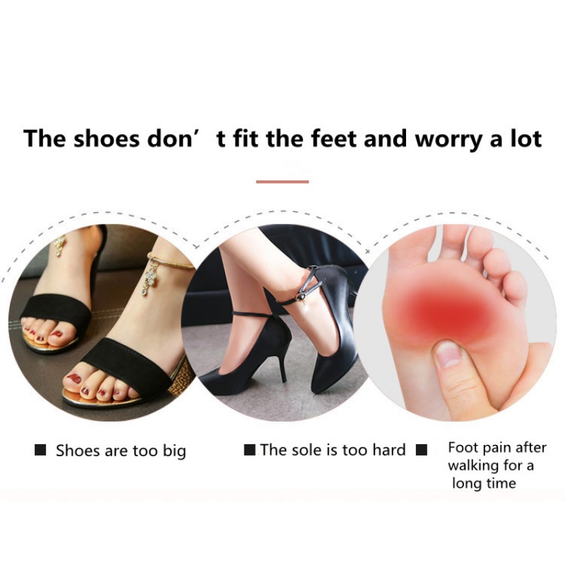 2PCS Soft Gel Front Palm Pad for Relieve Foot Pain High Heel Pads Are Thickened and Non-slip Women's Forefoot Anti-Pain Insoles