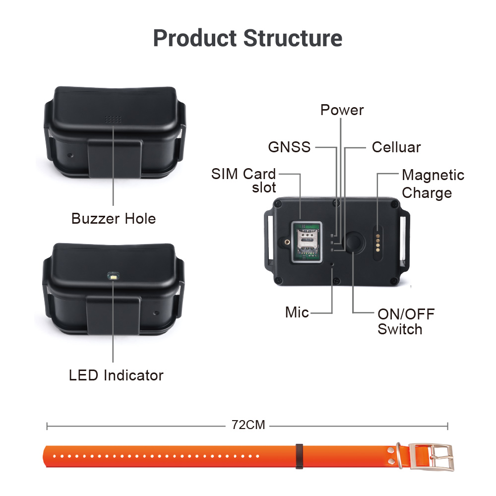 Android ios Micodus MP50G 4000mAh Waterproof 4G Animal Hound GPS Tracking Device With Collar Hunting Dog GPS Tracker