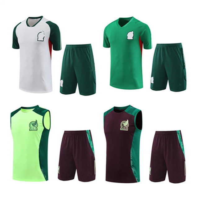 23 24 25 MeXiCO sportswear short sleeved training suit 2023 2024 2025 MeXiCO sportswear football shirt Foot chandal Survetement kids kit