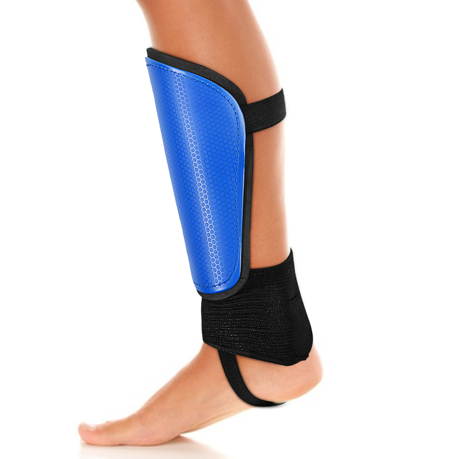 Soccer Shin Guard with Ankle Protector and Adjustable Straps Football Protective Equipment for Kids Youth Adults S / M / L / XL