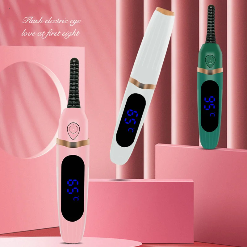 Electric Eyelash Curler 3 Gear Makeup Lashes Curling Tool Digital Display Portable Styling Make Up Eyelashes Curl Supply i240621