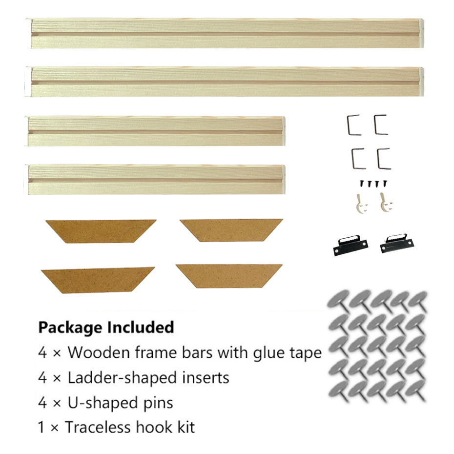 30x40 40x60 50x70cm Wooden Photo Oil Diamond Painting Frames Canvas Wood Wall Frame H260306