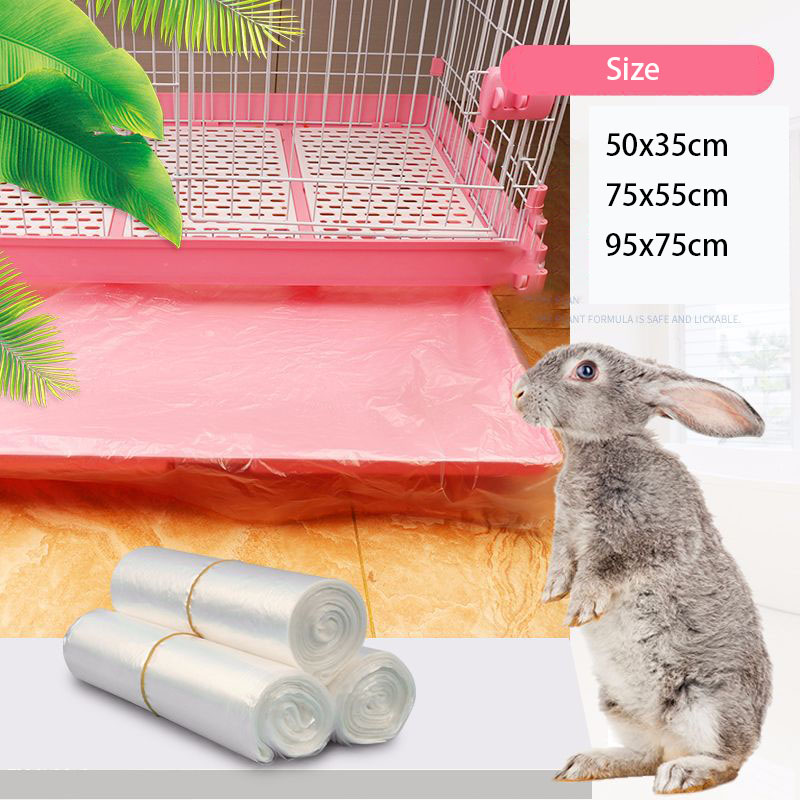 Pet Disposable Rabbit Cage Liner Plastic Bunny Cage Mat Cleaning Pad Hamster Dog Cage Replacement Diaper Universal Toilet Film