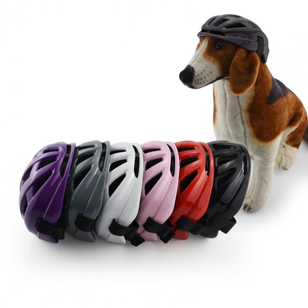 Durable Pet Helmet Buckle Adjustment Prevent Collision Fine Workmanship Integrated Design Dog Motorcycle Helmet