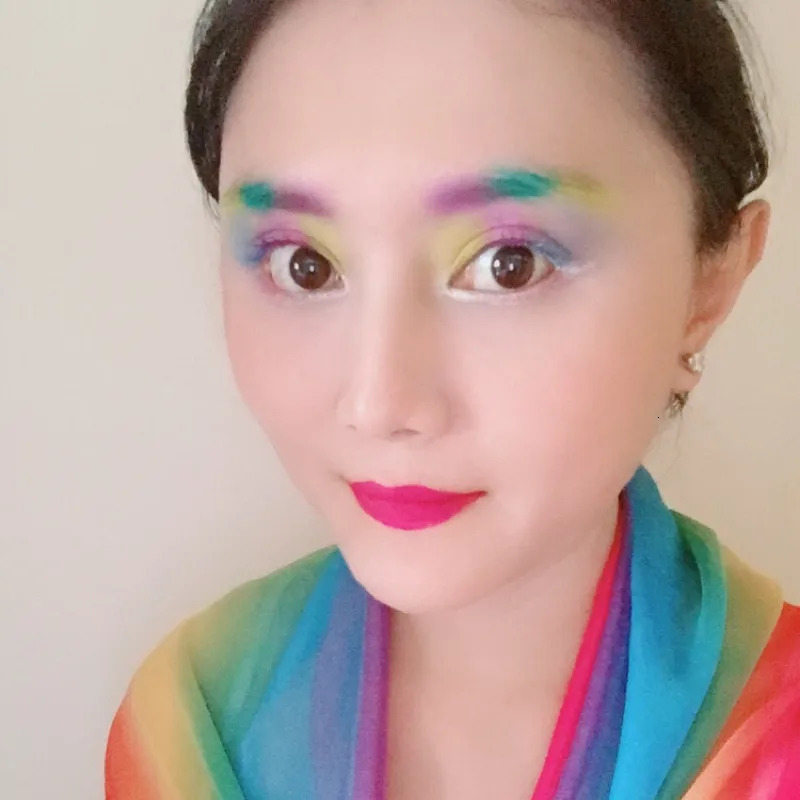 White eye black color eye cream red pink green blue purple brown yellow waterproof durable stain free role play makeup 240703