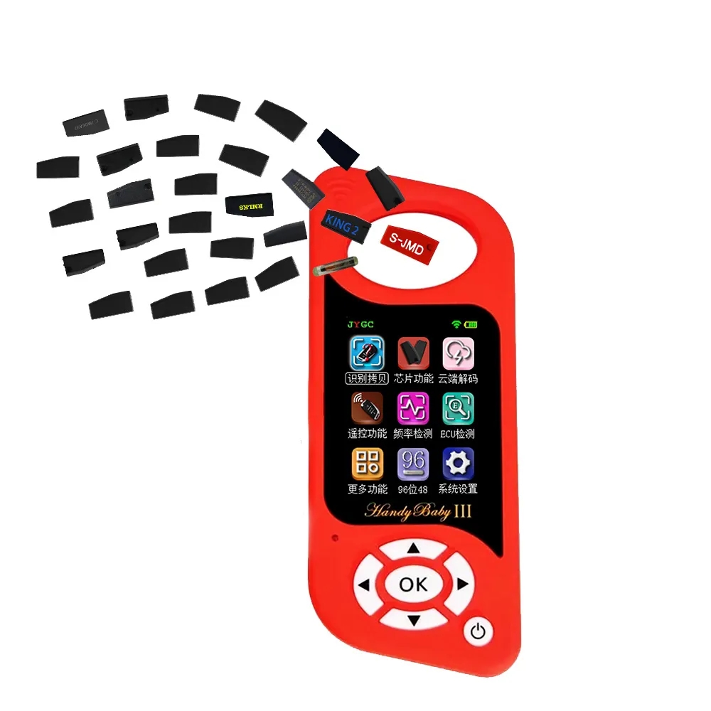 JYGC Handy Baby III Hand-held Car Key Copier Auto Key Programmer Handy Baby 3 for 4D/46/48/G/King/Red Chip Copy G/96bit 48 Chip
