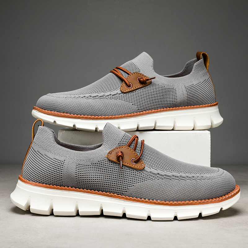 Men's sports shoes, men's casual sports shoes, lightweight breathable shoes, oversized men's flat shoes