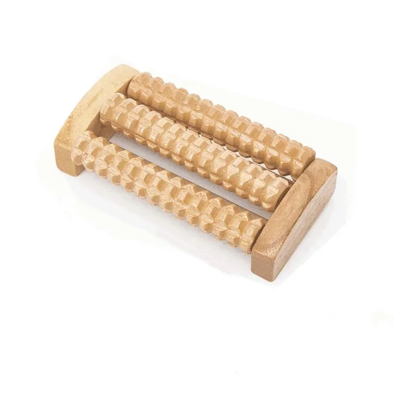 Wooden Foot Roller Wood Care Massage Reflexology Relax Relief Massager new Anti 2025 Cellulite Foot Massager Care Tool Spa 5-6 Rows