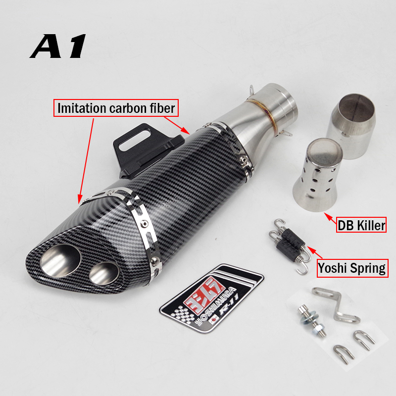 Motorcycle modification S2 carbon fiber double mouth hexagonal angled fish mouth imitation Scorpio