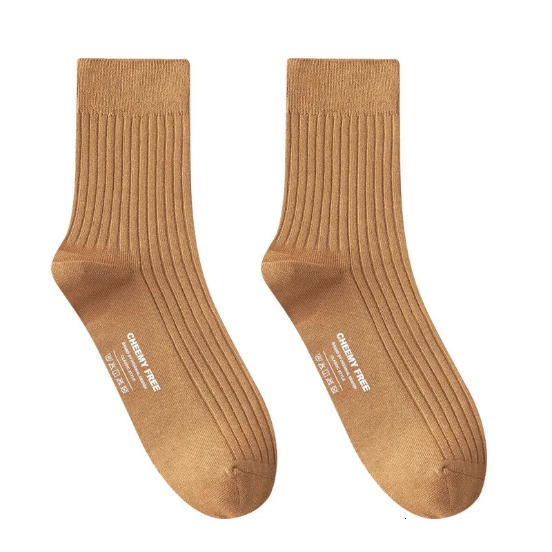 Pure Cotton Socks Mens Business Dress Long Socks Spring Winter Warm Male High Quality Happy Colorful Socks For Man Gift 240614