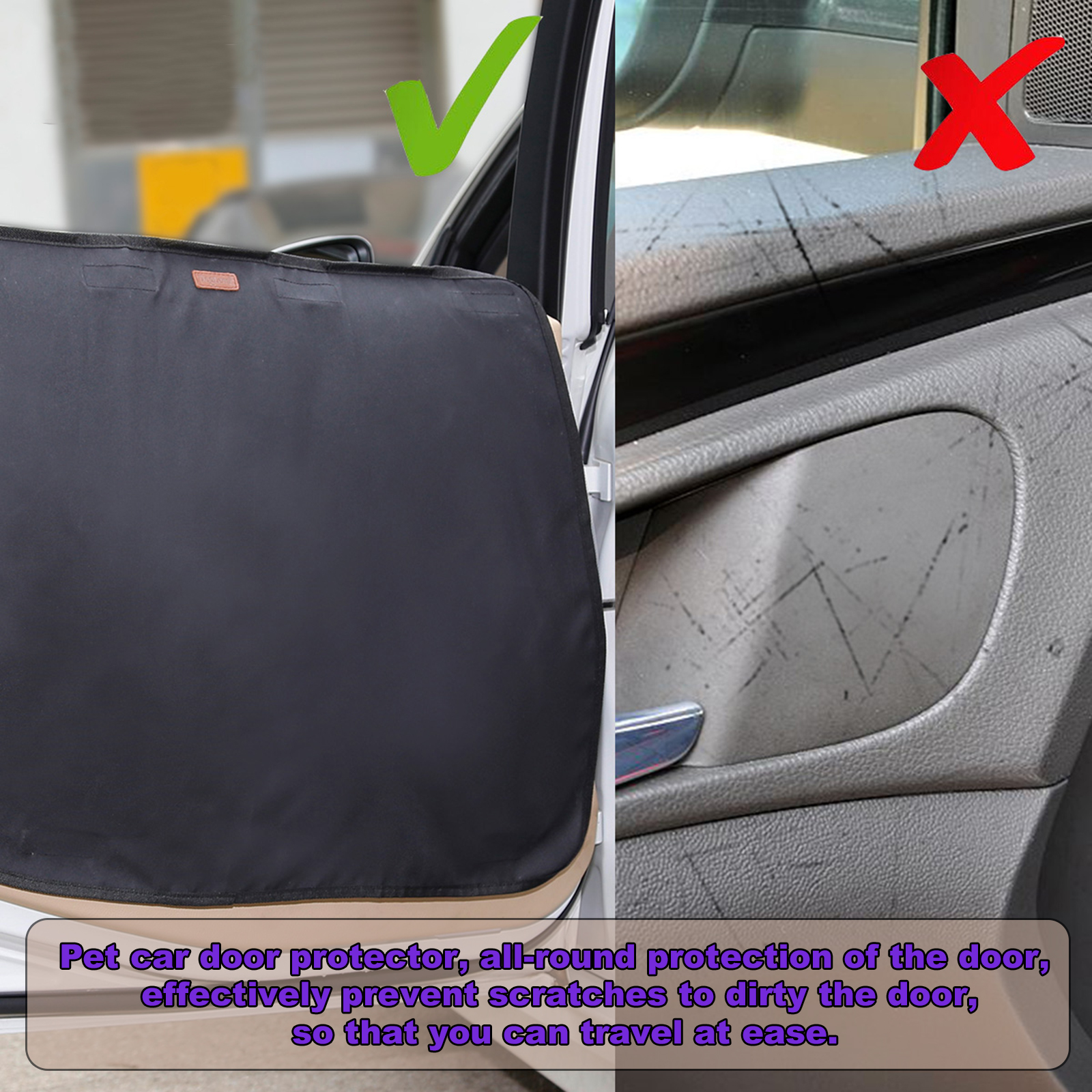 2 Pack Dog Car Door Protector Waterproof Pet Car Door Cover Anti Scratch Vehicle Door Protector Guard for Car Doors Dogs Claws
