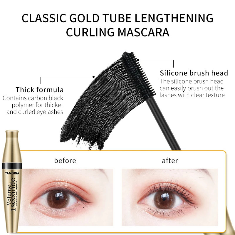 4D Mascara Waterproof Long Lasting Lash Black Eyelashes Silk Fiber Lengthening Mascara Extension 3D Mascara Makeup 240621