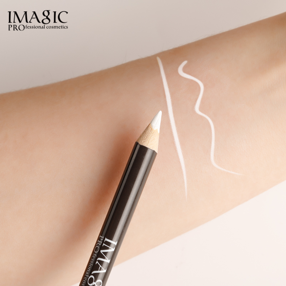5pcs Wooden White/Black/Grey Line Eyeliner Not Easy To Smudge Waterproof And Sweat-proof Lying Silkworm Pen Eyeliner Makeup Cosmetic