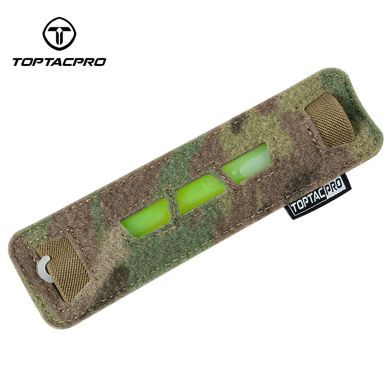 TOPTACPRO Tactical Glow Sticks Pouch Laser Cut Hook & Loop Pouch Light Sticks Holder Carrier 8509