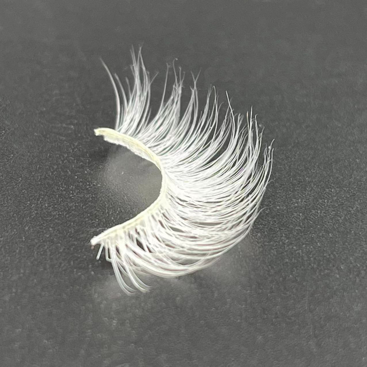 2023 New 15mm White Lashes Cosplay White False Eyelashes Reusable False Lashes for Halloween Cosplay Party Eye Makeup Tools