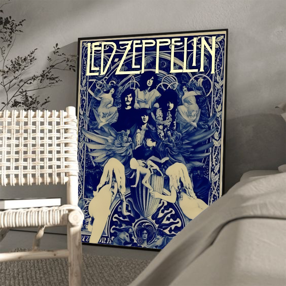 Band L-Led Z-Zeppelin Cool Poster Classic Vintage Posters HD Quality Wall Art Retro Posters for Home Room Wall Decor