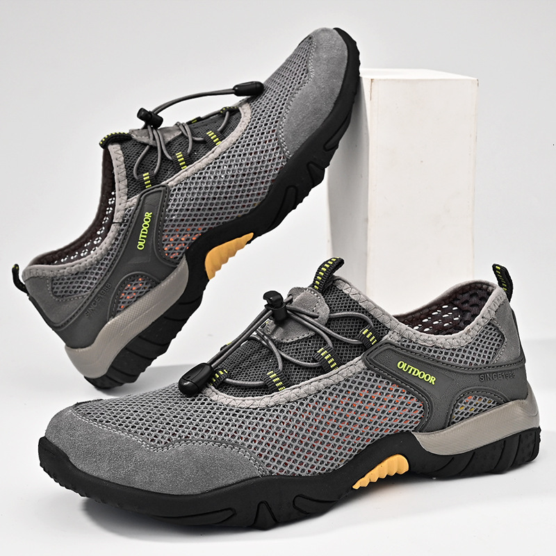 Ddmysports New Breathable Pig Skin Large Men S With One Step Mountaineering And Mesh Beach Shoes OUTDOOR