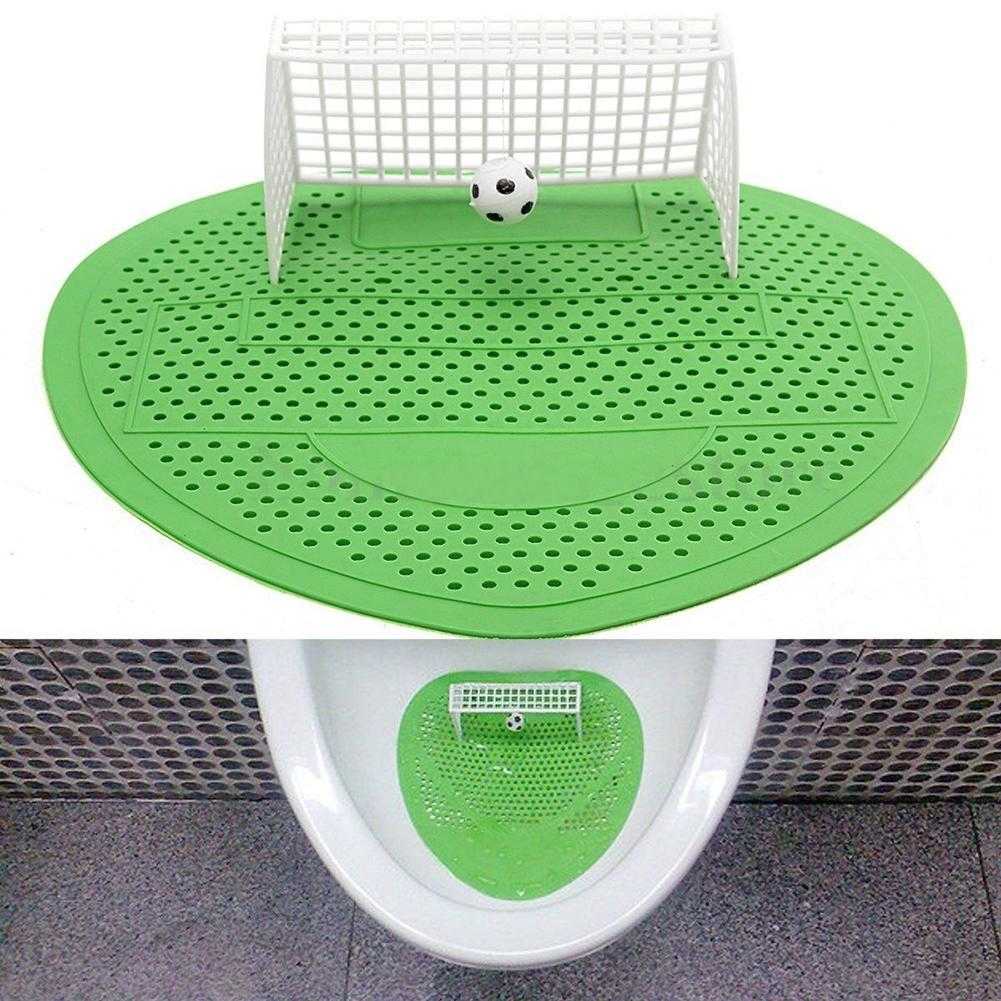 Mini Man Toilet Standing Urinal Filter Plastic Mesh Football Soccor Shape Creative Bathroom Men's Urinal Toilet Pad