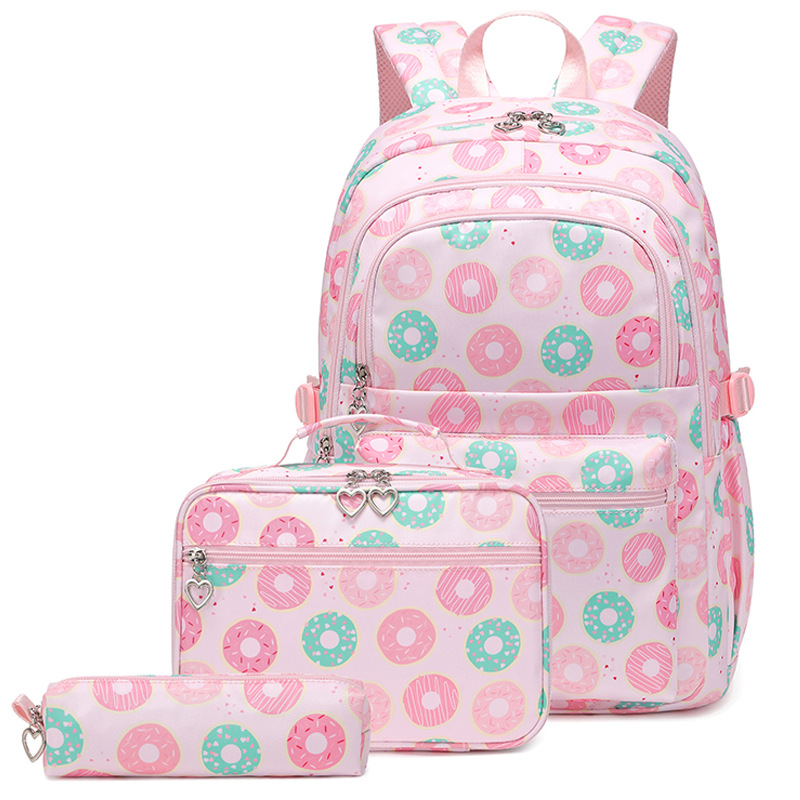 Large School Backpack for Kids Girls School Bags Teen Primary Bookbags Set Children Backpack with Lunch Box and Pencil Case