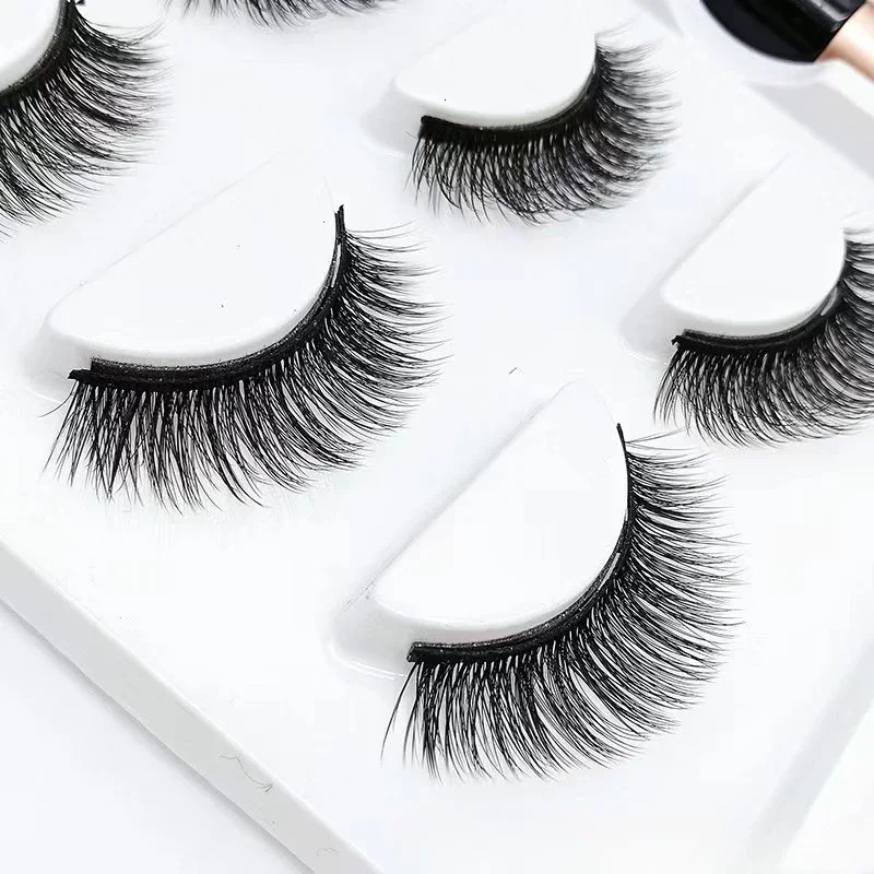 3D Magnetic Eyelashes Makeup Magnetic Lashes Eyeliner Tweezers Set Natural False Lashes Short Faux Cils Eyeliner 240625