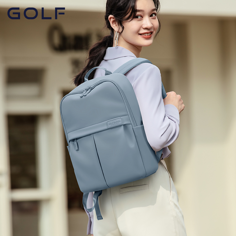 GOLF backpack, fashionable and casual trend, middle and high school student backpack, female commuting computer backpack, travel