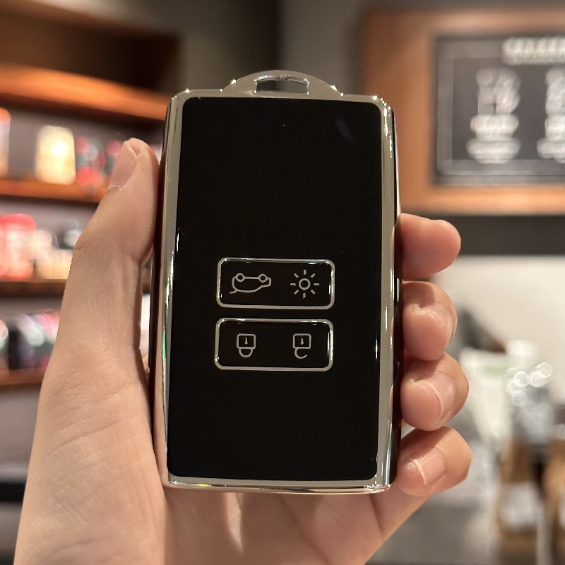 Key Fob Cover with Keychain Lanyard for Renault Captur, Koleos, Kadjar, Arkana, Megane, Dacia Duster, Sandero, Stepway