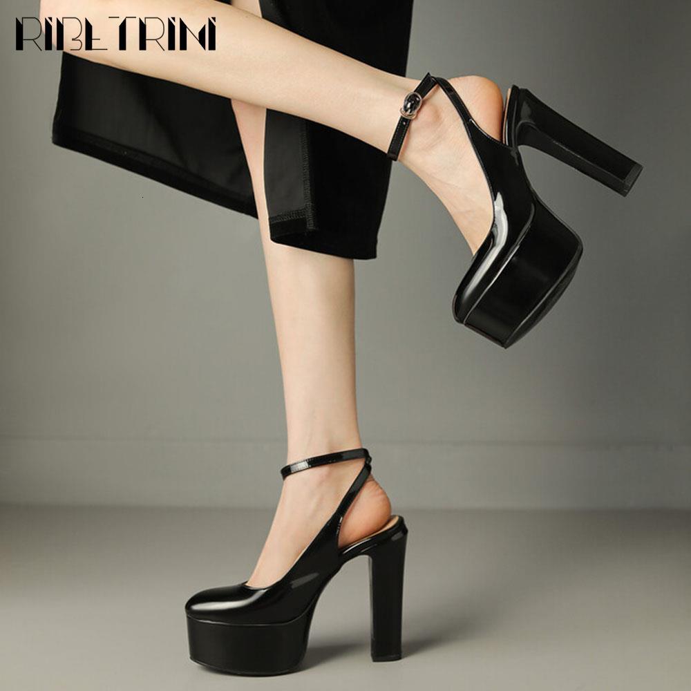 Women Pumps High Heels Platform Woman Dress Fashion Big Size 43 Party Sandals Buckle Round Toe 2023 Spring Summer Shoes