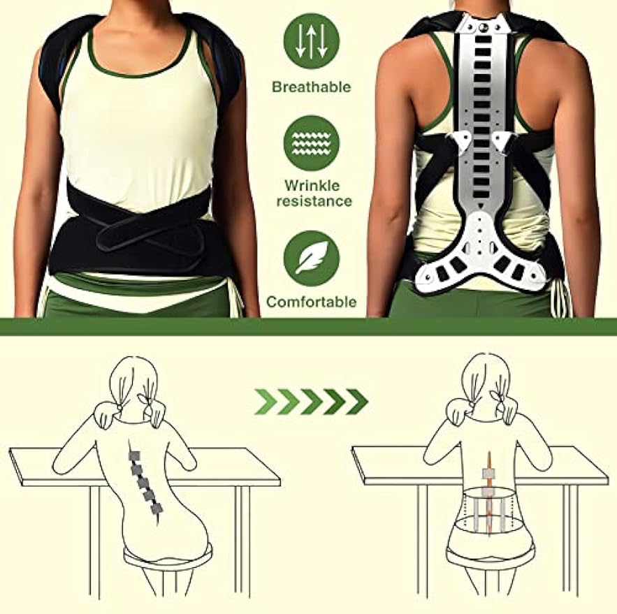 Posture Corrector Back Support Comfortable Back and Shoulder Brace for Men and Women,Medical Device to Improve Bad Posture