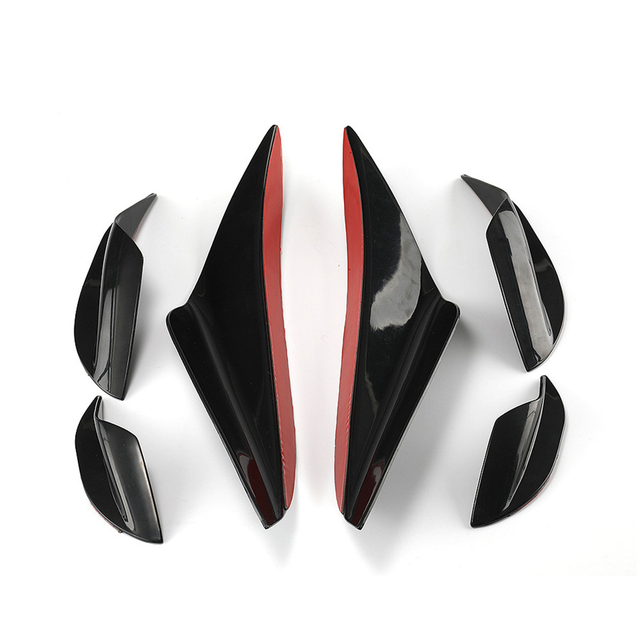 6Pcs/Kit Front Bumper Canards Fins Splitters Glossy Black Car Body Spoiler Kit 2025 For E90 new E92 E93 M3 2005 - 2012