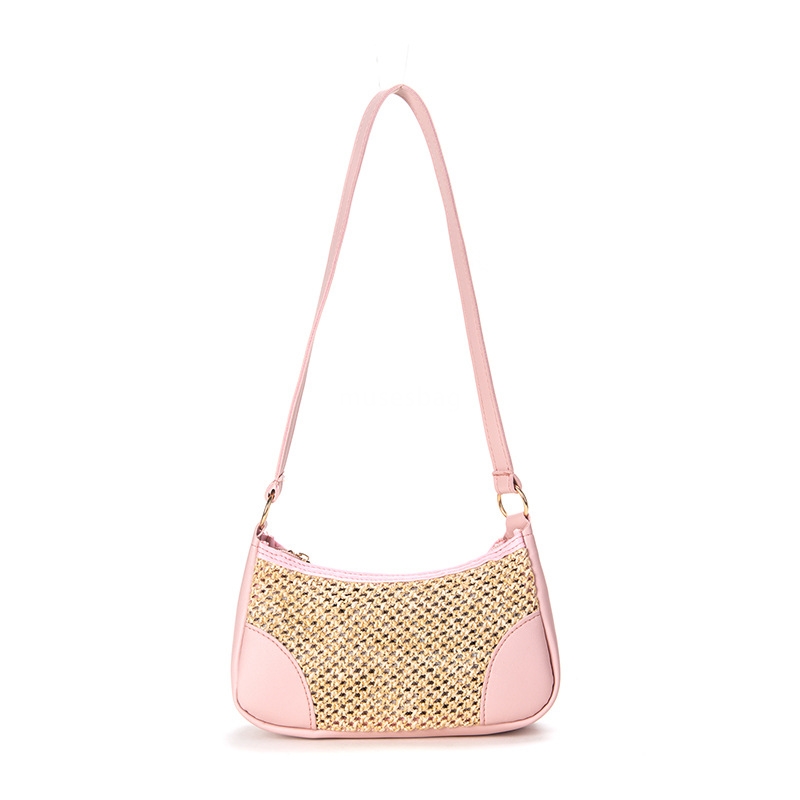 Designer Women's High Quality Classic Retro Multi functional Korean Fashion Lightweight Beach Grass Practical Woven Bag Underarm Bag Single Shoul