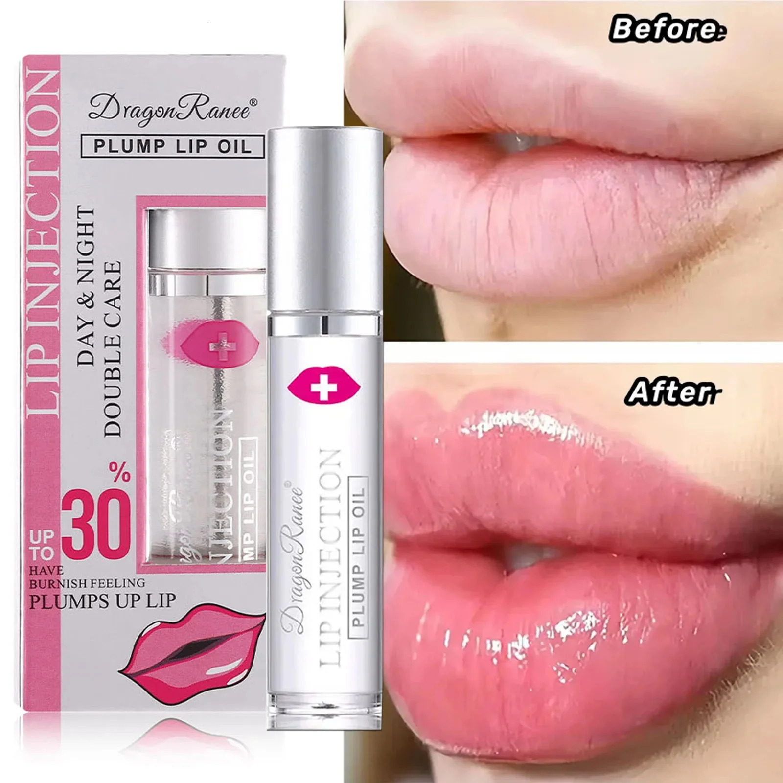 Instant Volumising Lip Plumper Oil Lip Enhancer Lip Gloss Plumping Serum Moisturizing Anti-Wrinkle Lipstick Sexy Lip Care Makeup 240621