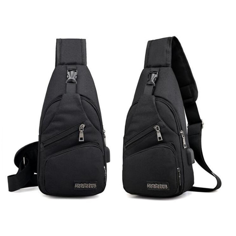 Anti Theft Chest Bag Shoulder Bags USB Charging Crossbody Bag School Short Trip Messengers Bags