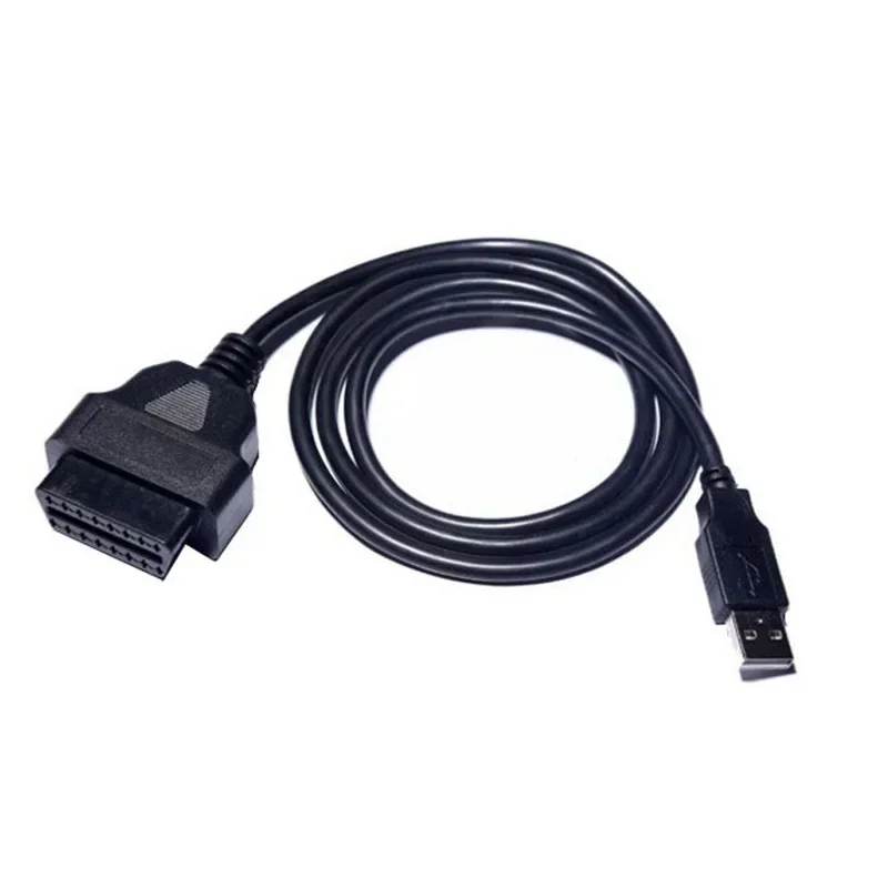 OBD2 16pin Female To USB Cable Car Trip Computer Obd Convert Adapter Connector Auto Scanner GPS 16 pin Port Power Convertor 1M
