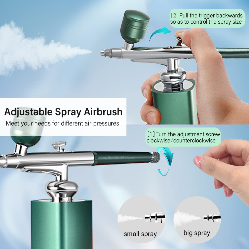 Nail Airbrush Air Compressor Portable Airbrush For Nail Cake Tattoo Makeup Air Brush Nail Art Paint Compressor Oxygen Injection