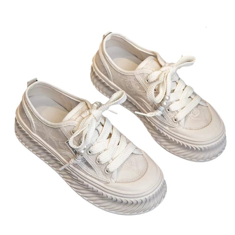 Ice Silk National Style Embroidered Cookie for Women's 2024 Summer New Korean Edition Versatile Thick Sole Single Mesh Breathable Fisherman'