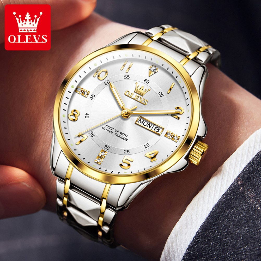 Luxury Top Brand OLEVS Quartz Watch for Men Stainless Steel Waterproof Watches Classic Casual Business Men's Wristwatch NEW 2910