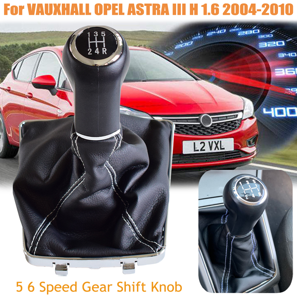 MT 2025 5/6 Speed Gear Lever Shift Knob Leather Boot Case Collar For OPEL ASTRA III H 1.6 VAUXHALL new 2004 2005 2006 2007 2008 2009 2010