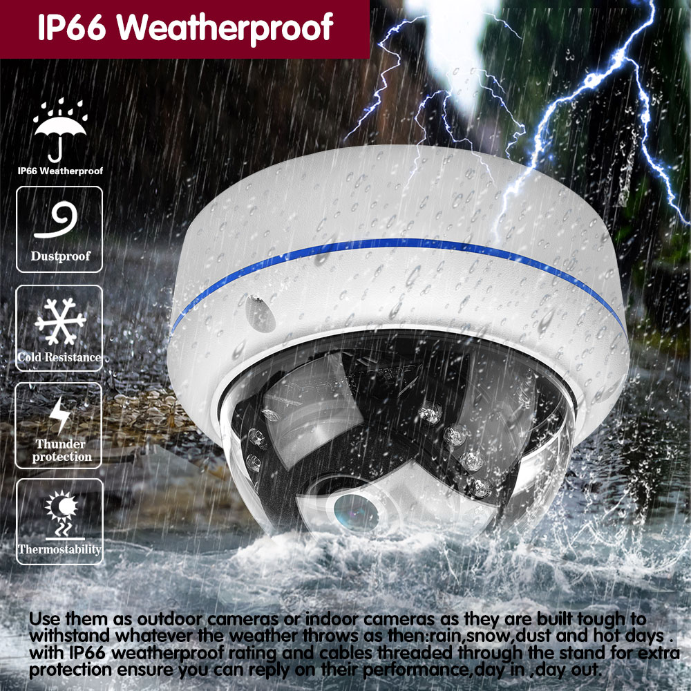 4K Dome CCTV Surveillance Security External IP POE Camera System Kit Home Street Monitoring 10CH NVR Recorder 8CH POE NVR Kit