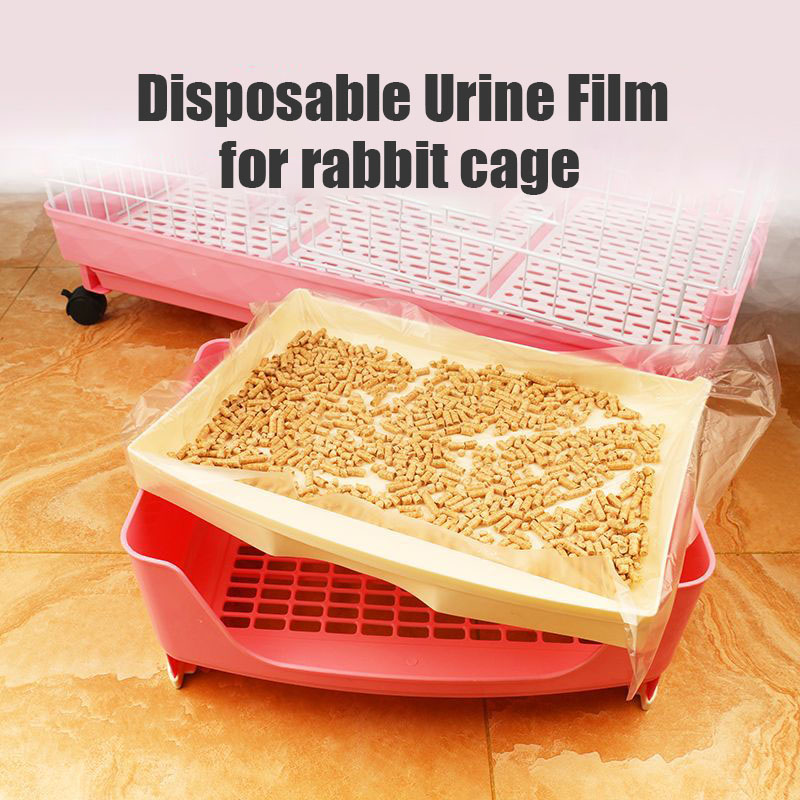 Pet Disposable Rabbit Cage Liner Plastic Bunny Cage Mat Cleaning Pad Hamster Dog Cage Replacement Diaper Universal Toilet Film
