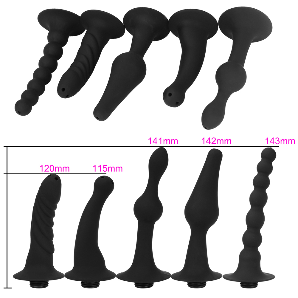 For Healthy Rectal Vagina Wash Silicone Anal Enema Cleaner Colonic Douche Nozzle Vaginal Cleansing Shower Head Anal Syringe