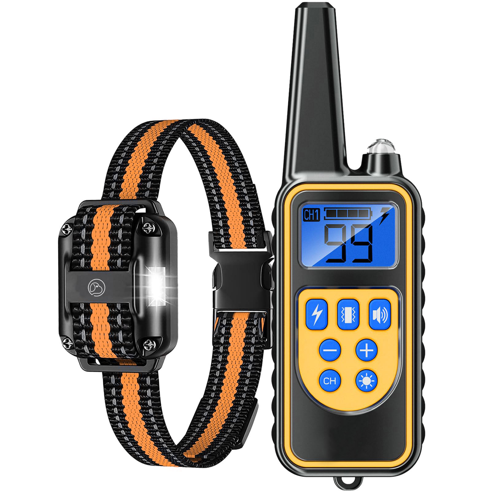 Dog Shock Collar with Remote Dog Training Collar，IPX7 Waterproof，3 Training Modes, Beep, Vibration, Shock